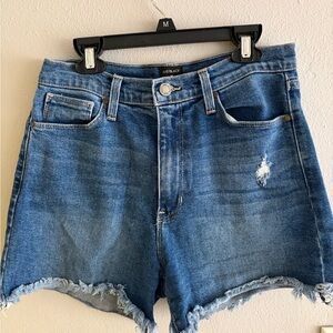 Just Black Distressed Blue Jean Shorts